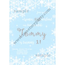 Winter Onederland Invitation blue,(7) Winter Onederland Invitation blue,(7)